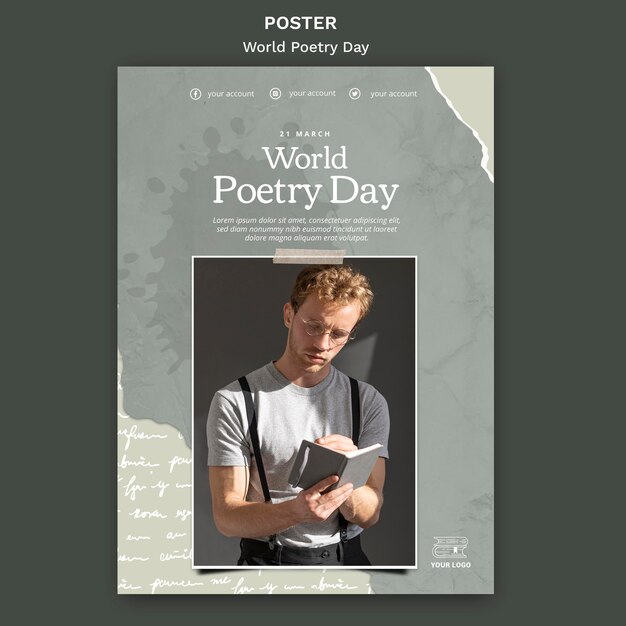 World Poetry Day Event Poster Template – Free Download