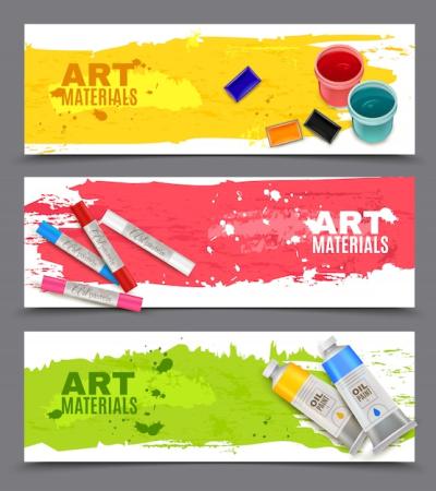 Artistic Horizontal Banners Set – Free Download