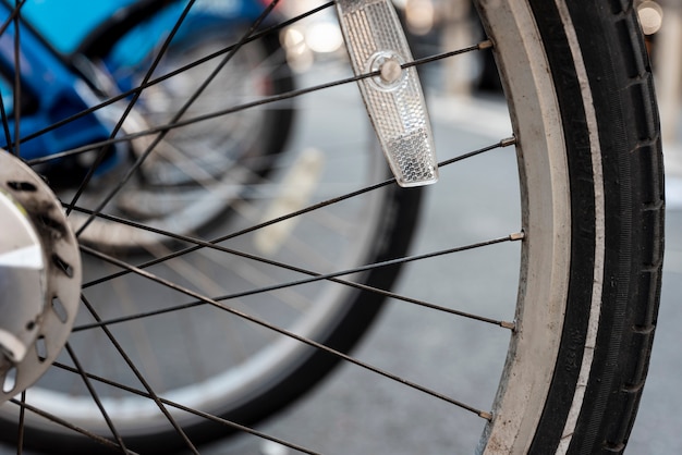 Closeup of Bicycle Tires with Blurred Background – Free to Download