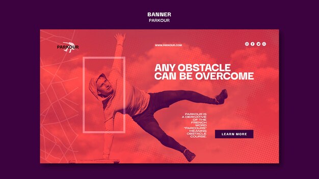 Parkour Ad Banner Template – Free Download