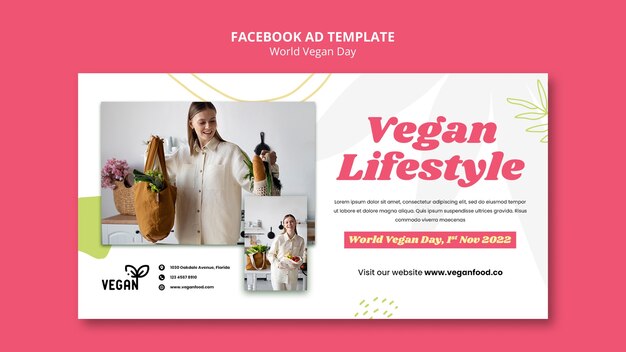 World Vegan Day Facebook Template â Free Download