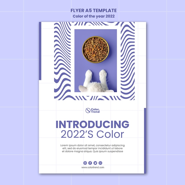 Color of the Year 2022 Flyer Template for Free Download