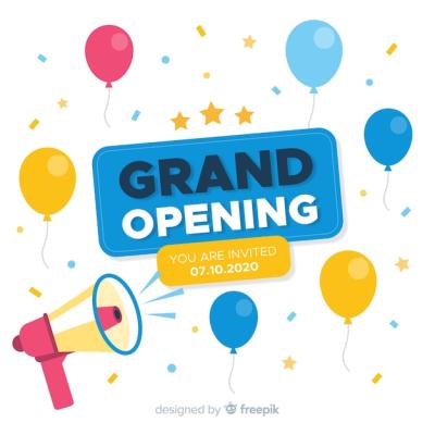 Flat Grand Opening Concept – Free Download