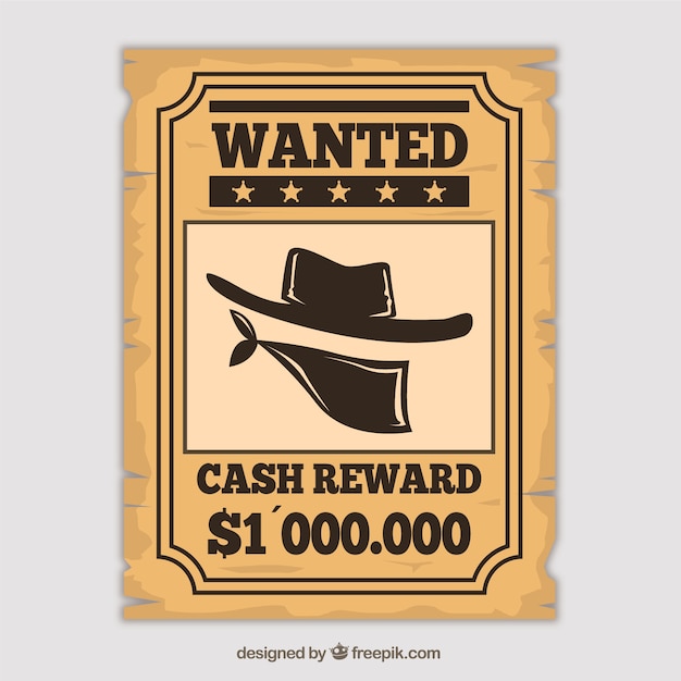 Western Poster for Criminal Identification – Free Download