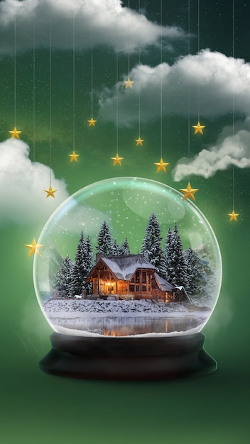 Christmas Composition in a Snow Globe – Free Download