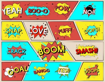 Comic Effects Vector Templates – Free Download