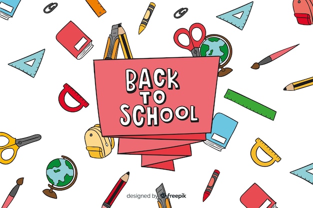 Hand Drawn Back to School Background – Free Stock Photo for Download