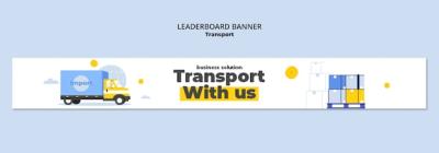 Transport Leaderboard Banner Template Design – Free Download