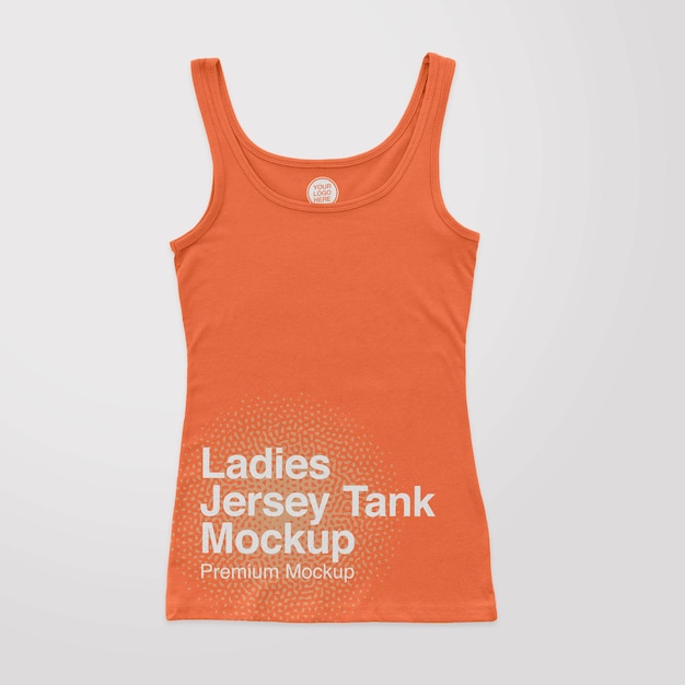 Ladies Jersey Tank Front Mockup – Free Download