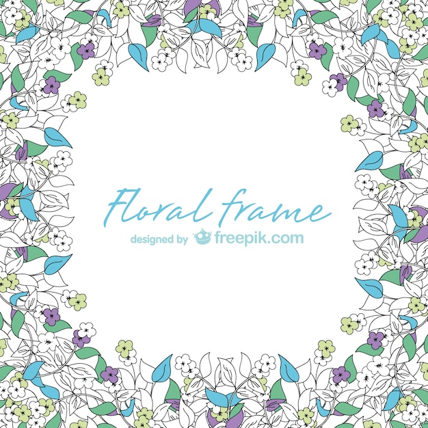 Colorful Floral Frame – Free Download, Download Free Stock Photo