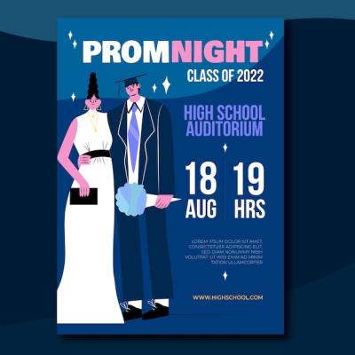 Flat Prom Vertical Flyer Template – Free Download