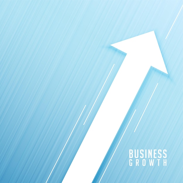 Business Arrow Illustrating Growth Towards Success on Blue Background – Free Stock Photo for Download