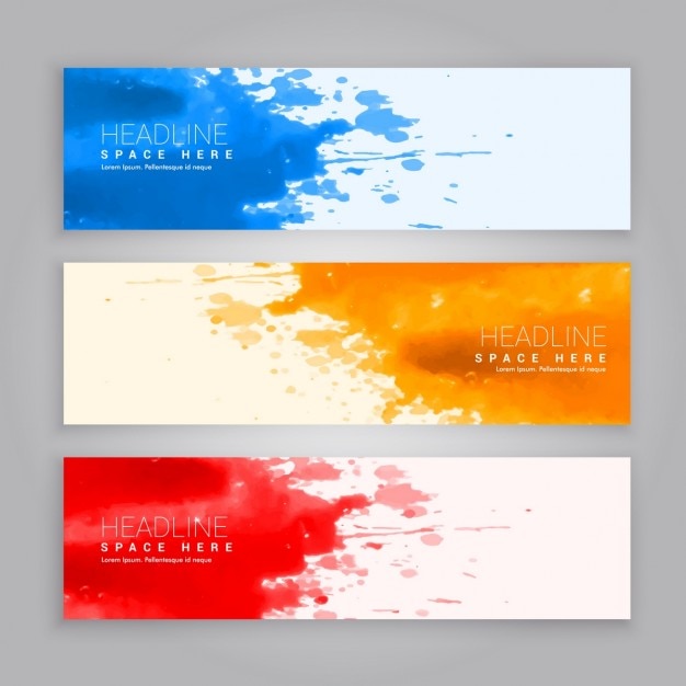 Artistic Watercolor Banners – Free Download