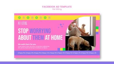 Pet Sitting Job Facebook Template – Free to Download