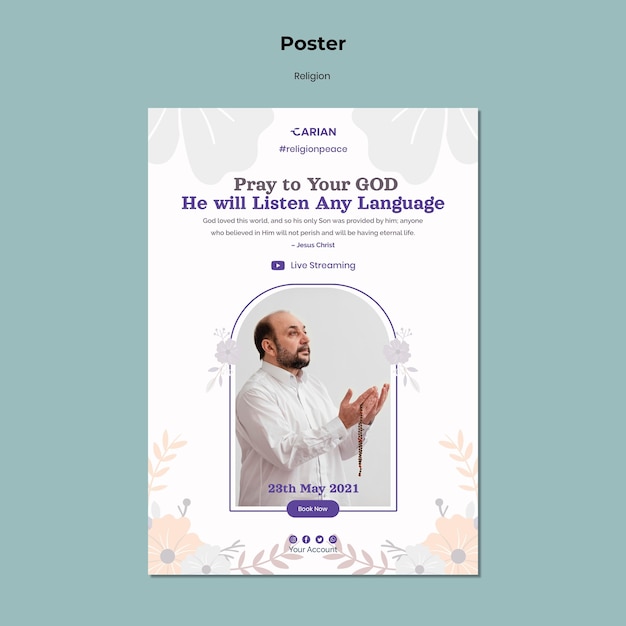 Religions Concept Poster Template – Free Download