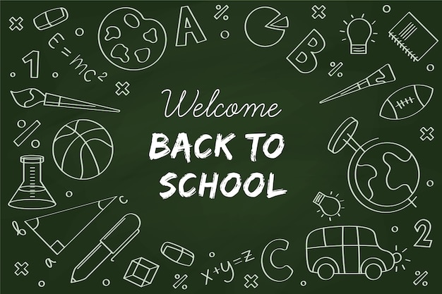 Blackboard Back to School Wallpaper – Download Free Stock Photo