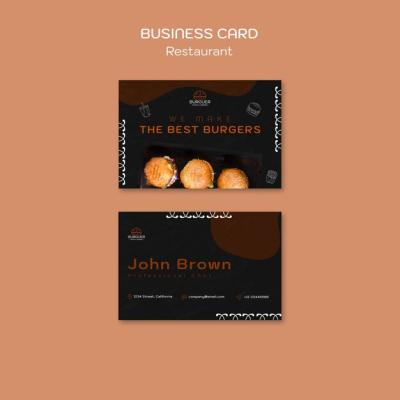 Delicious Food Restaurant Business Card Template – Free Download