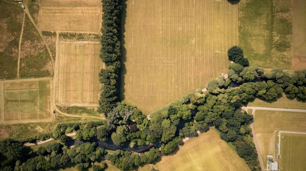 Top-Down Aerial Shot Above a River in Wales – Free Stock Photo, Download Free