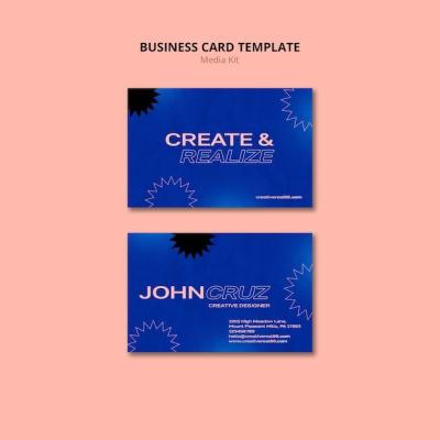 Gradient Media Kit Business Card Template – Free Download