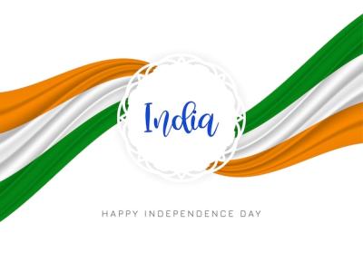 Independence Day Background Design with Indian Flag Theme Wave Style – Free Download