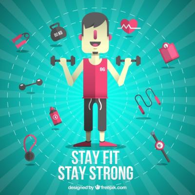 Stay Fit Illustration – Free Download, Download Free Stock Photo