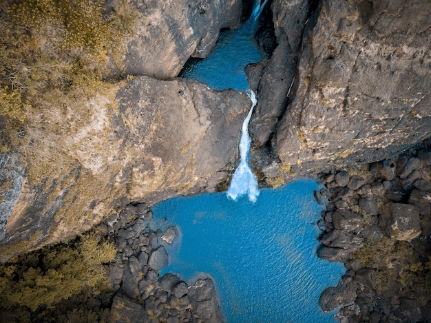 Aerial Shot of a Waterfall in Papua New Guinea – Free Download