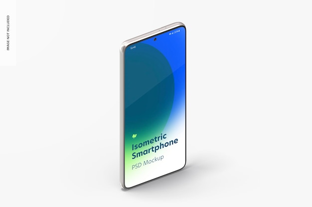 Smartphone Mockup in Isometric View – Free Download