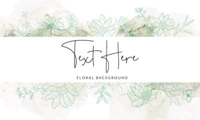 Elegant Outline Floral Background Design – Free to Download