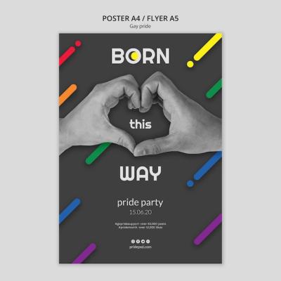 Gay Pride Poster Design – Free Download, Download Free Stock Photo