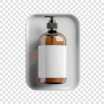 Dish Soap Bottle Design with Label Isolated on Transparent Background – Free Download