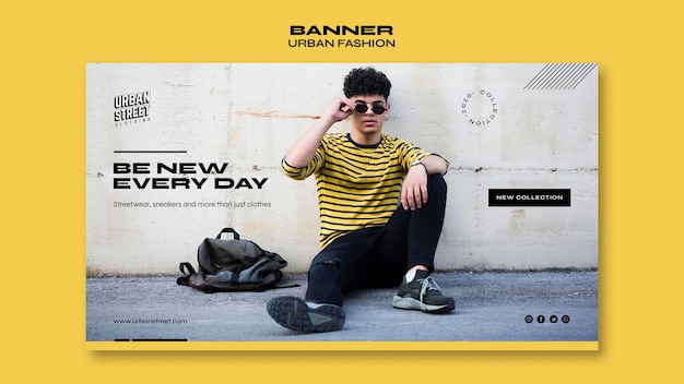 Urban Fashion Template for Banners – Free Download