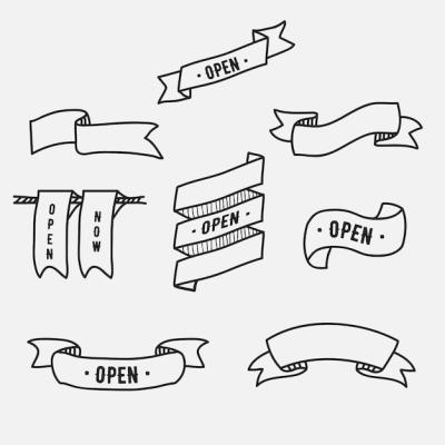 Hand Drawn Ribbon Collection – Free Stock Photos for Download