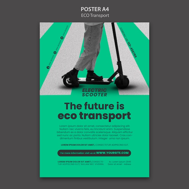 Eco Transport Poster Template – Download Free Stock Photo