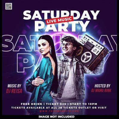 Party Night Social Media Template Design Post – Free to Download