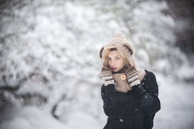 Young Girl Wrapped in Snow – Free Stock Photo for Download