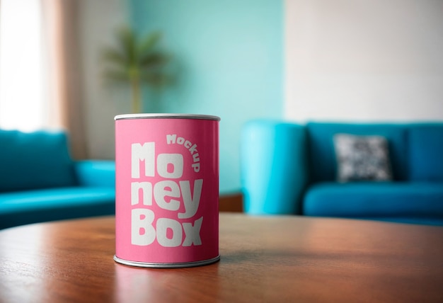 Money Box Mockup – Free Stock Photo Download