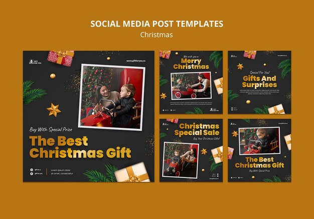 Christmas Social Media Posts Pack – Free Download