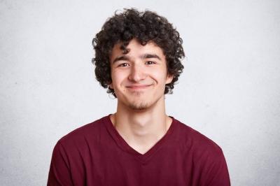 Happy Male with Curly Hair – Free Stock Photo, Download for Free