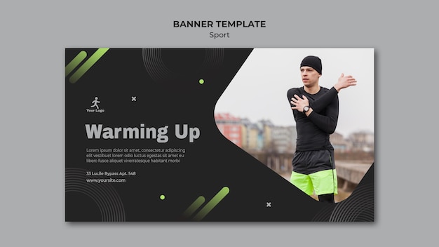 Fitness Training Ad Banner Template – Free Download