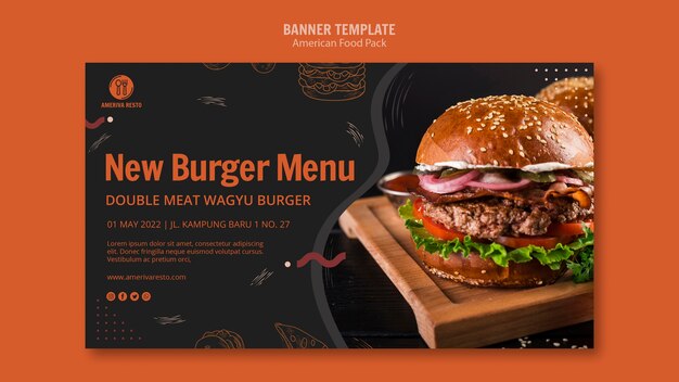 American Food Concept Voucher Template – Free Download