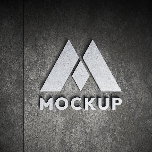 Concrete Effect Logo Mock-Up Design – Free Download