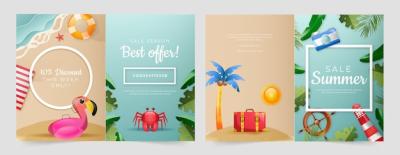 Gradient Brochure Template for Summer Season – Free Download