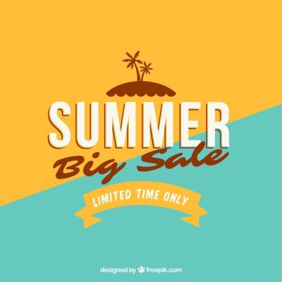 Vintage Summer Sale Background – Free Download