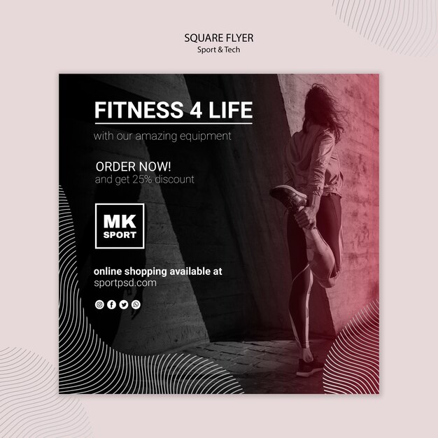 Sport & Tech Flyer Template Design – Free Download