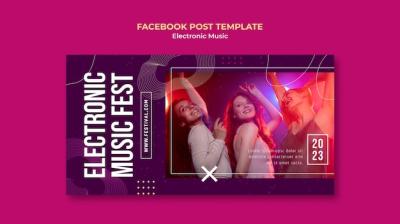 Music Show Facebook Post Template – Free to Download