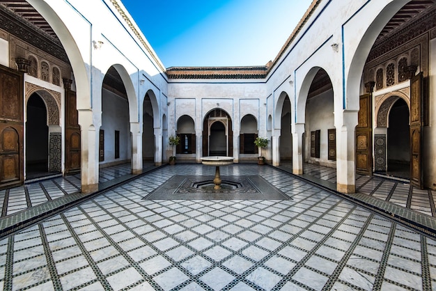 Stunning Courtyard at Bahia Palace, Morocco – Free Download