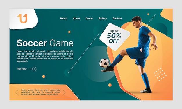 Gradient Soccer Landing Page Template – Free to Download