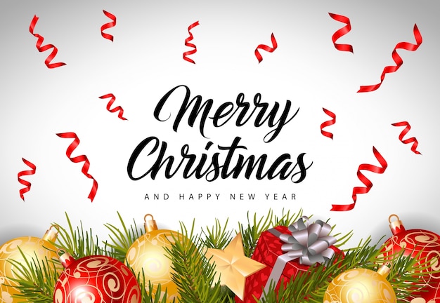 Christmas and New Year Inscription – Download Free Stock Photo