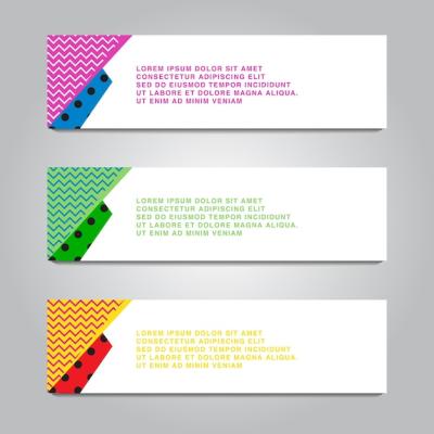 Memphis Style Horizontal Banner – Free Download