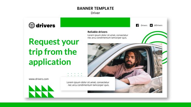 Driver Banner Template – Free Download, Download Free Stock Photo